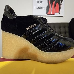 Black Adidas X Wedge Gazelles Sneaker 37.5